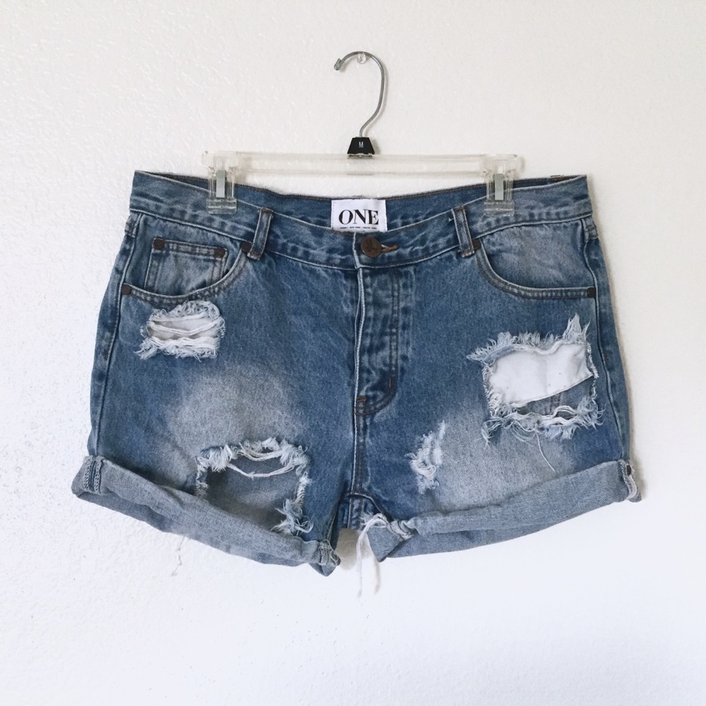 ONE by One Teaspoon blue jean “Charger” shorts